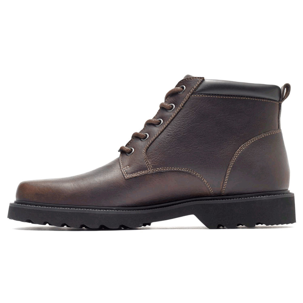 Rockport Boots For Mens Dark Brown - Northfield Waterproof Plain Toe - RS8572413